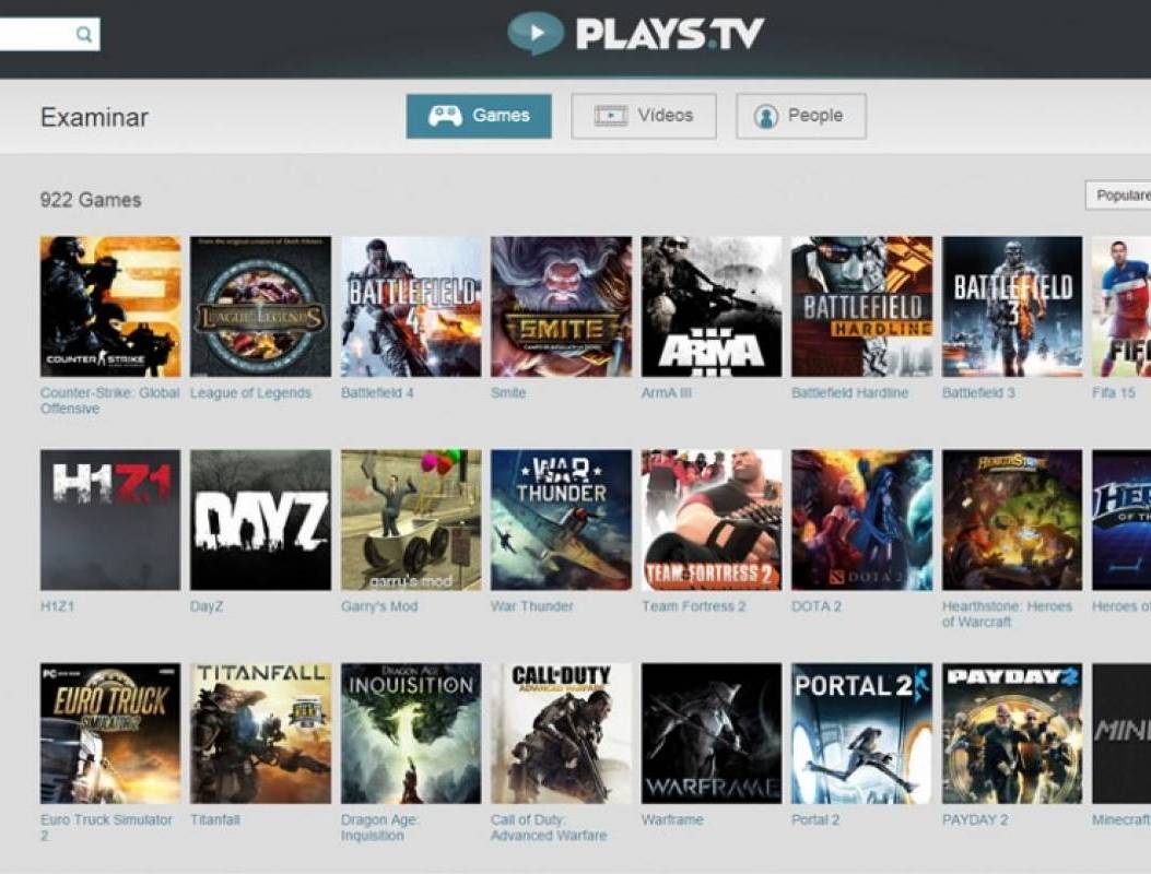 Plays.tv Games Feed