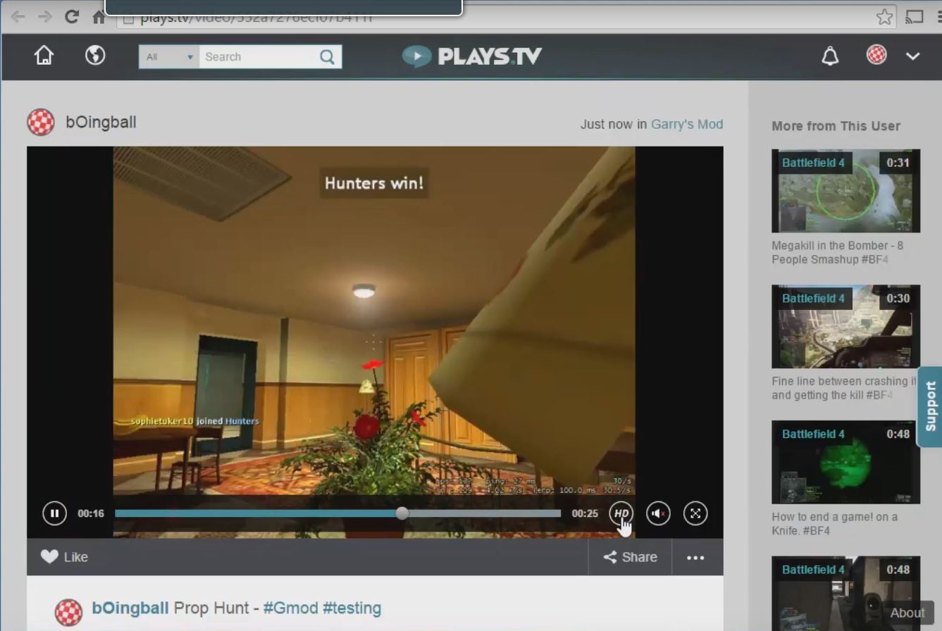 Plays.tv Adaptive Video Player